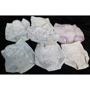 VTG Y2K 90s Gerber Cloth Training Pants 6 Pairs sz 2/3 Washable Padded